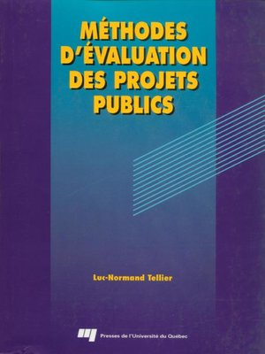 cover image of Méthodes d'évaluation des projets publics